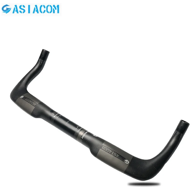 

ASIACOM racing Road bike matte UD carbon rest handlebar flat TT style Fixed Gear bicycle handlebars 31.8*400-440mm new