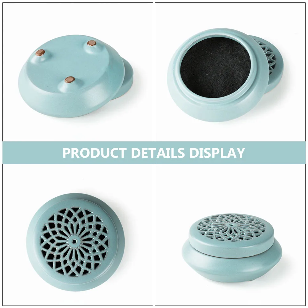 

1Pcs Incense Burner Ceramic Aroma Burner Simple Design Home Decor Meditation Yoga Study Room Aromatherapy Furnace