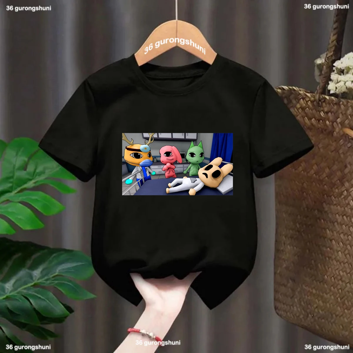 2026 Hot Animal Hospital Cartoon Game Children T-shirts Summer Short Sleeve Tops Funny Animal Hospital Printed Boys Girls Tshirt