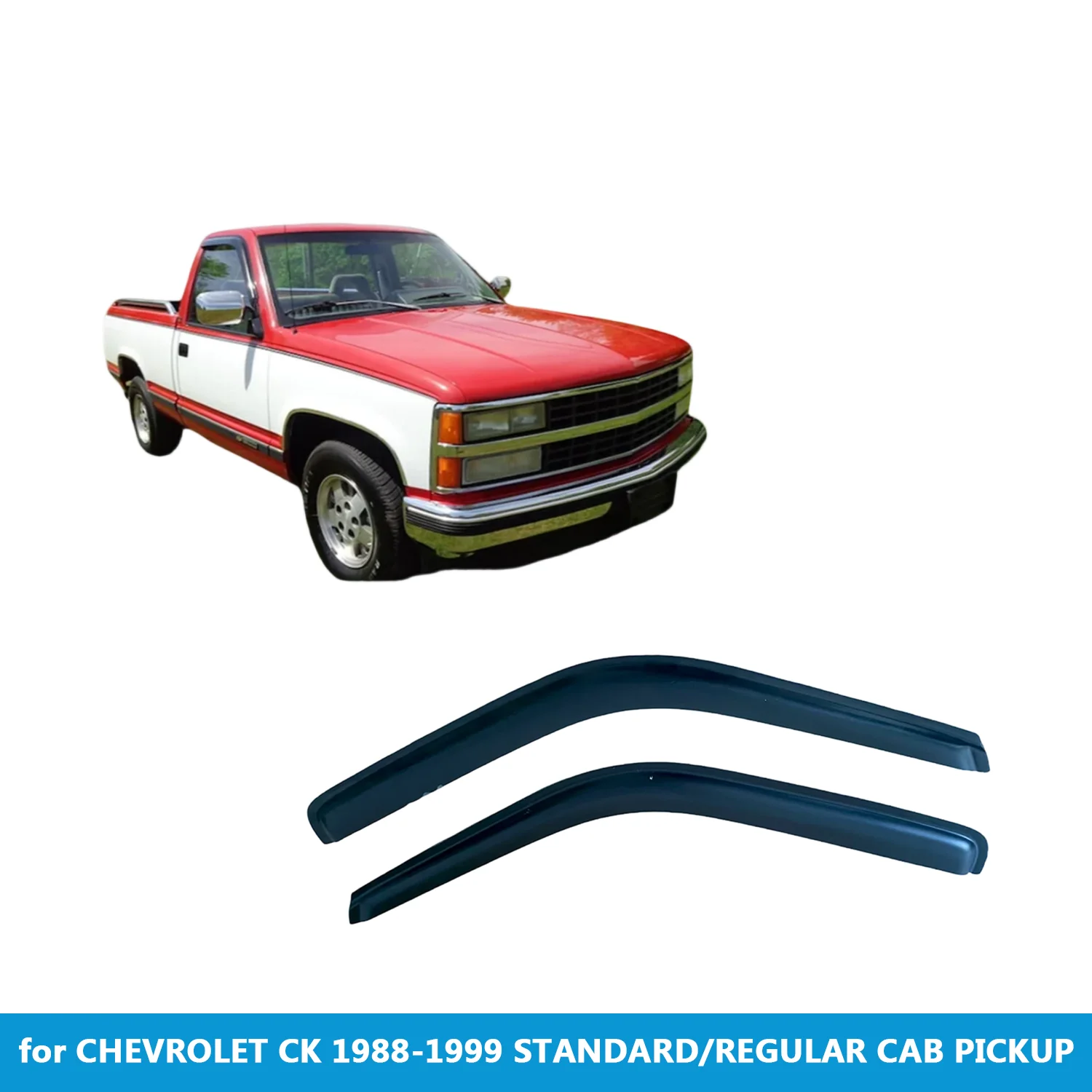 

Оконный козырек для CHEVROLET CK GMT400 1988-1999 STANDARD CAB PICKUP, защита от дождя, боковой дефлектор, защита от атмосферных воздействий, наружное крепление