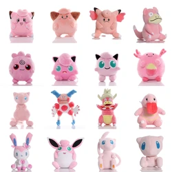 Pokemon Pink Series Plush Pikachu Cleffa Jigglypuff Mew Sylveon Chansey Stuffed Doll Kids Christmas Gifts Toys Hobbies