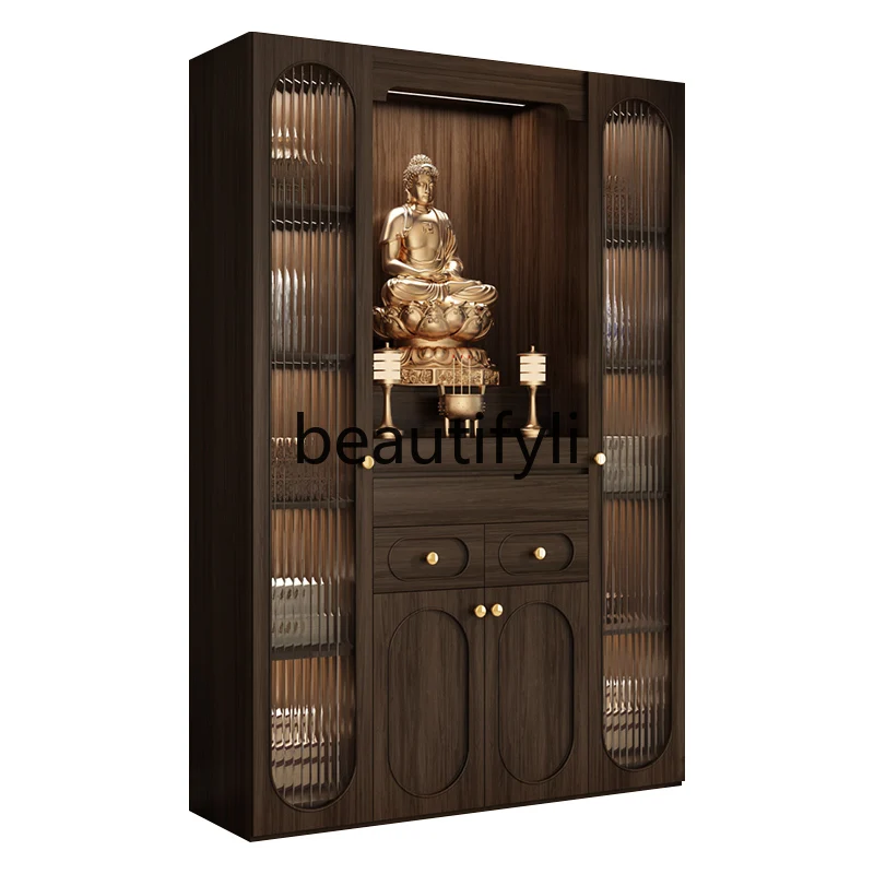 

Buddhist shrine, household God of Wealth offering table incense table