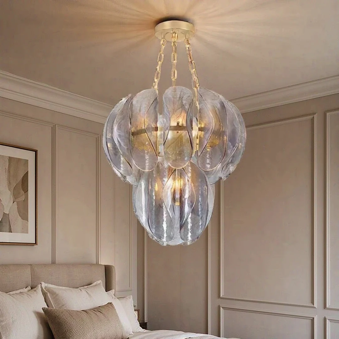 Luxury Artistic Glass Chandelier Organic Pendant Light for Living Room Villa Decor Bedroom Loft Hallway Suspension Lamp Lighting