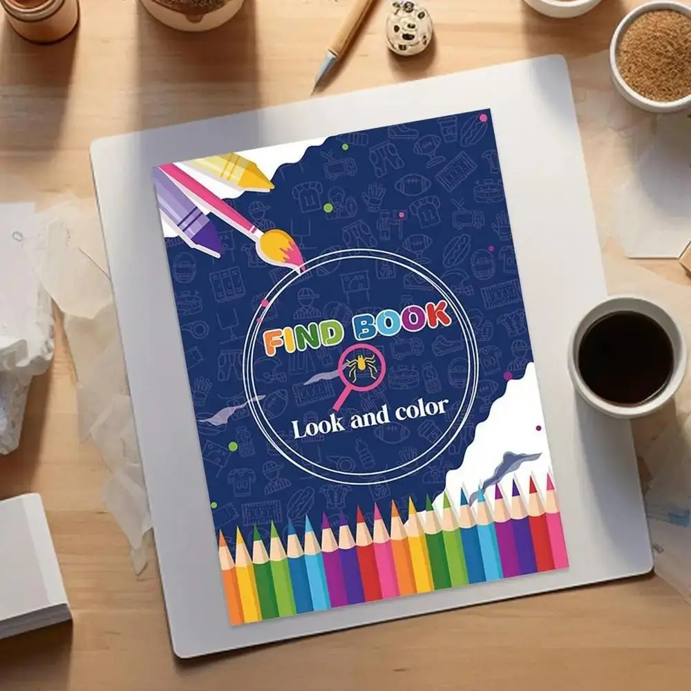 Livro profissional de aparência e cor, desenho de enchimento de cores, livro para colorir, papel grosso, livro de atividades para colorir diy