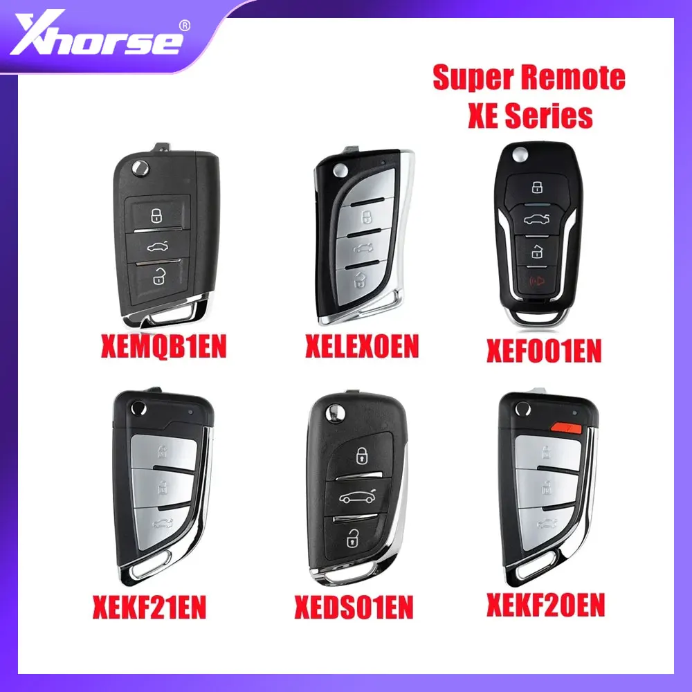 

Xhorse VVDI XE Series Super Remote Key XEMQB1EN XEKF20EN XEFO01EN XEDS01EN XELEX0EN XEKF21EN English Version 5PCS/Lot