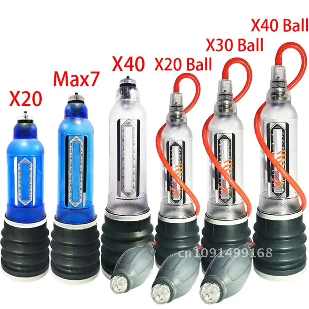 X20 X30 X40 Penis Pump Penis Enlargement Cock Enlarge Water Penis Extender Vacuum Pump For Men Dick Erection Sex Toy For Gay Men