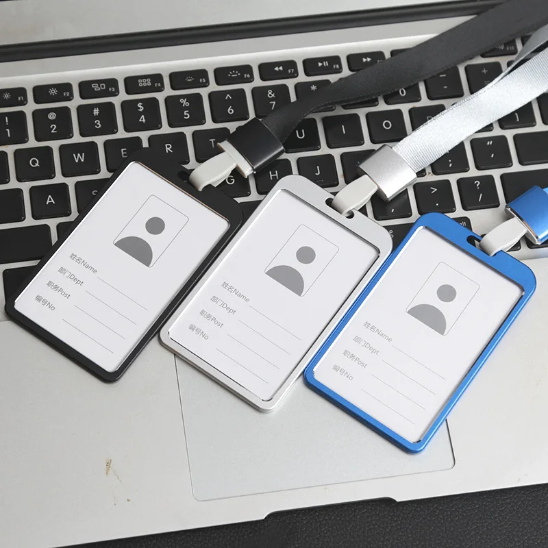 3 قطعة/المجموعة حامل بطاقة سبيكة الحبل موظفي الشركة تمرير للجنسين معرف اسم حامل بطاقة العمل اللوازم المكتبية