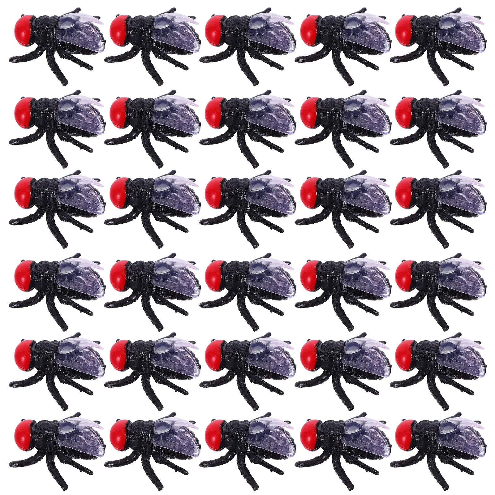 

50 Pcs Simulated Fly Props Vivid Life Like Design Plastic Halloween April Fools Day Tricky Toys Scary SceneHaunted House