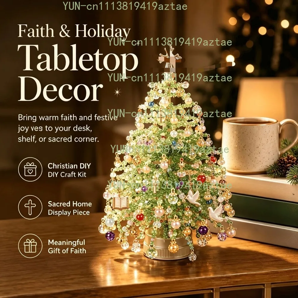 DIY Beaded Christmas Tree Kit, Handmade Craft Set 5 Packs