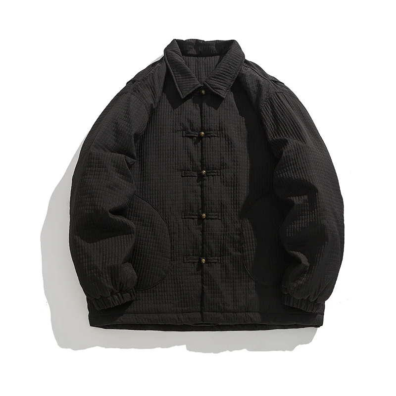 2025 الشتاء سترة الرجال النساء الأنماط الصينية سميكة الدافئة فضفاضة يندبروف سترات معطف الرجال الصلبة سترات رجالي موضة الشارع الشهير #6