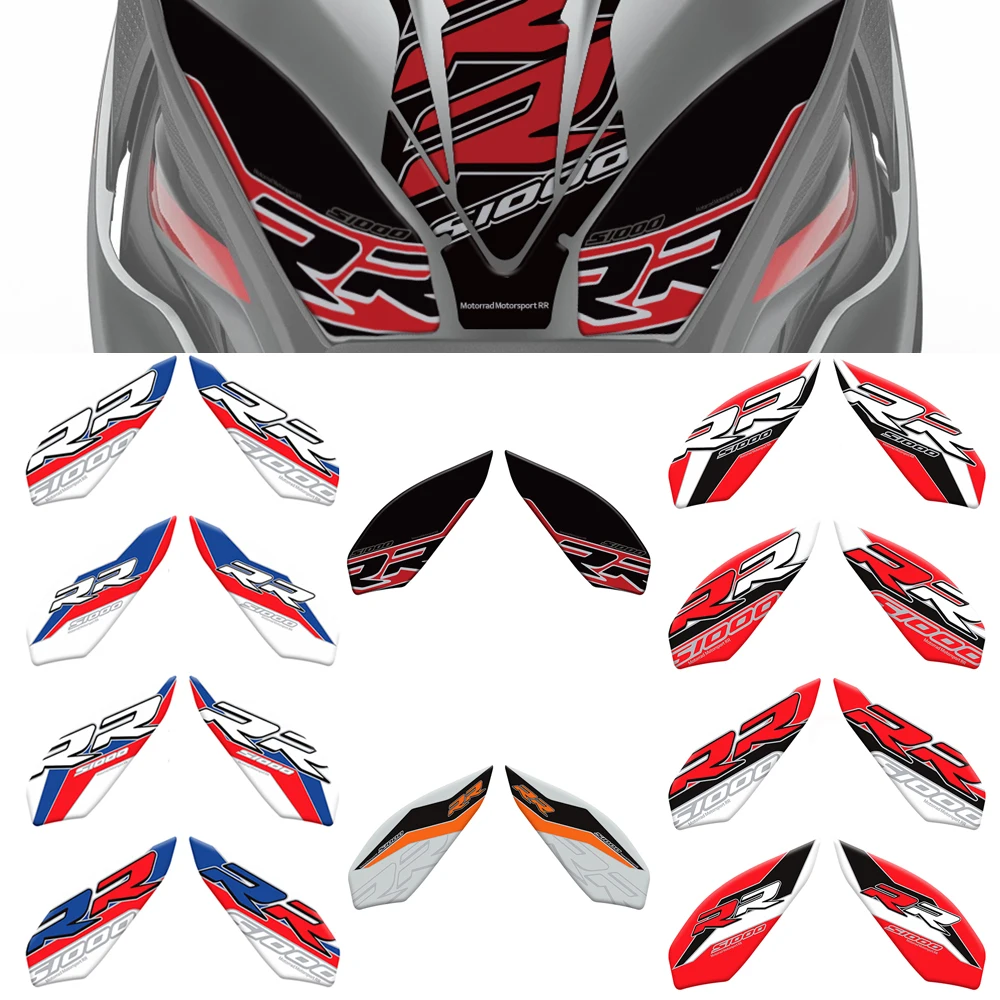 

3D Resin Sticker Waterproof Scratch-Resistant Motorcycle Side Tank Pad Protective Decals For S1000RR S1000 RR 2019-2023
