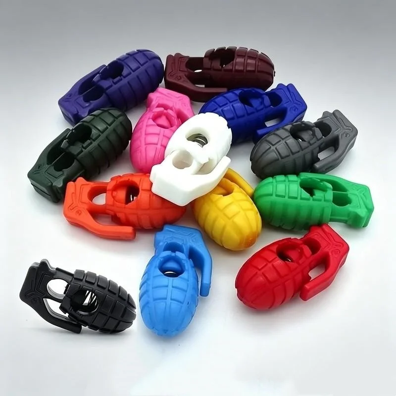 22 pcs Spring Cord Buckles Anti-Slip Push Type, designed for Outdoor Hiking Gear, Spring Toggle Mechanism