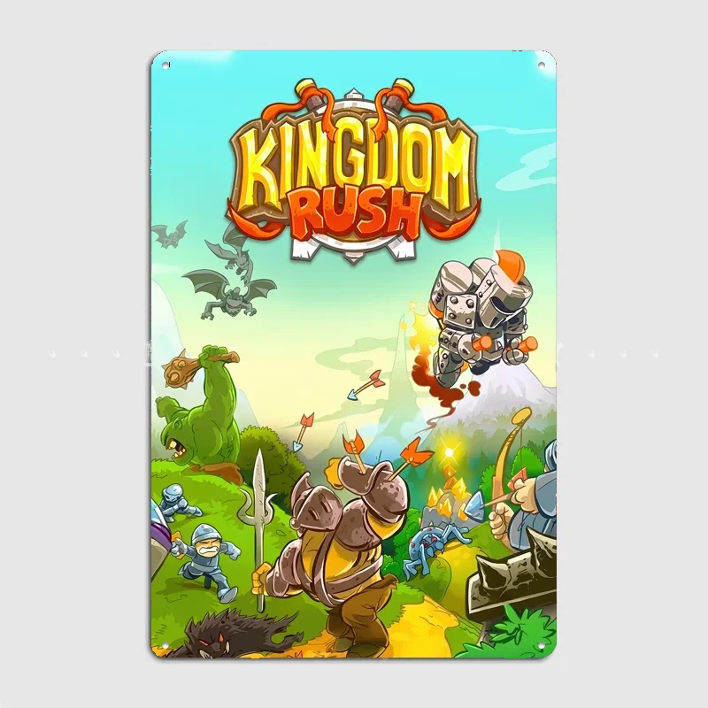 Kingdom Rush Game Art Poster Metal Sign Bedroom Indoor Outdoor Home Decor Bar Custom Posters Wall Room Decorations