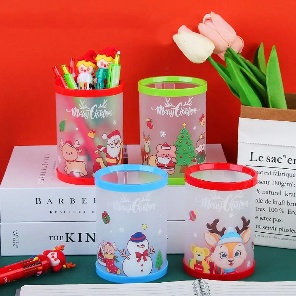 School Office Supplies Cosmetics Gifts Girl Christmas Pen Holder Stationery Organizer Mini Makeup Box Makeup Brush Holder