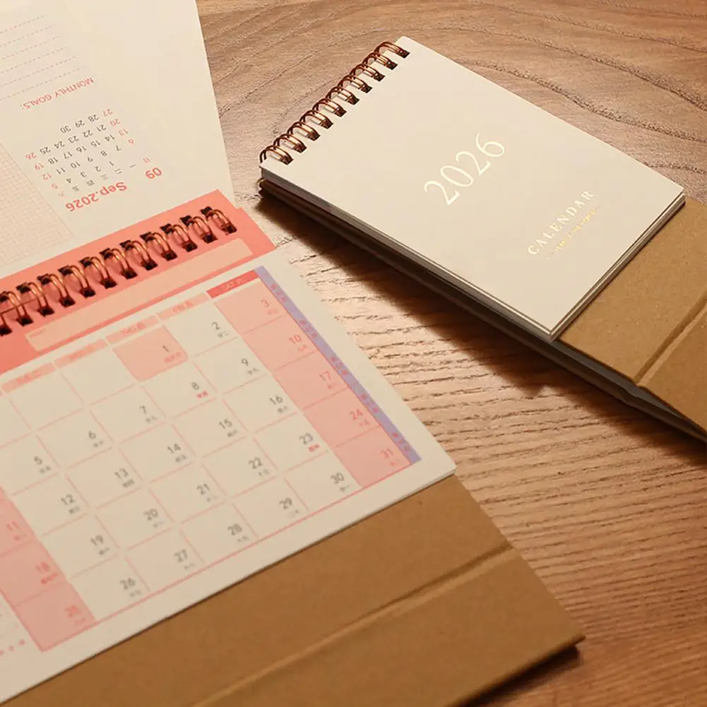 2026 Desk Calendar JAN 2026 DEC 2026 Standing Desktop Calendar 12 Months Planner With Twin Wire Binding For Home