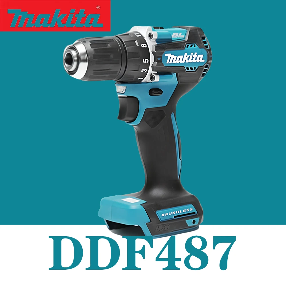 

Электрическая дрель Makita 18 в DDF487, Беспроводная электрическая отвертка, Компактная ручная дрель, электроинструменты с литиевым аккумулятором, беспроводные инструменты