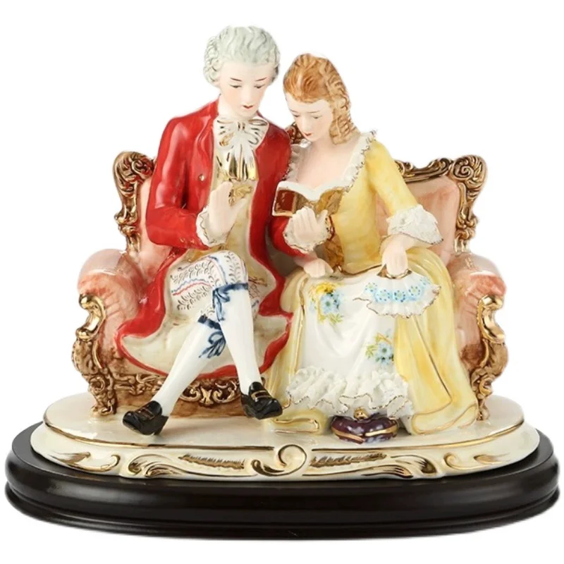 Creative ceramic character ornament lace porcelain puppet jewelry decoration creative modern pure handmade exquisite