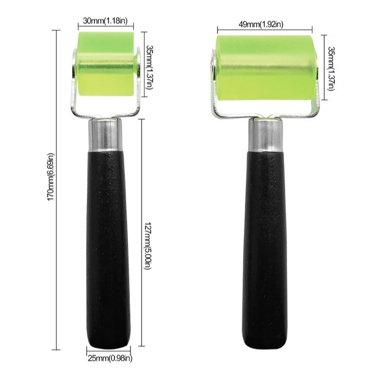 Double Bearing Hand Push Solid Pressure Roller Edge Sealing Rolling Tool for Waterproof Membrane Leather Woodworking
