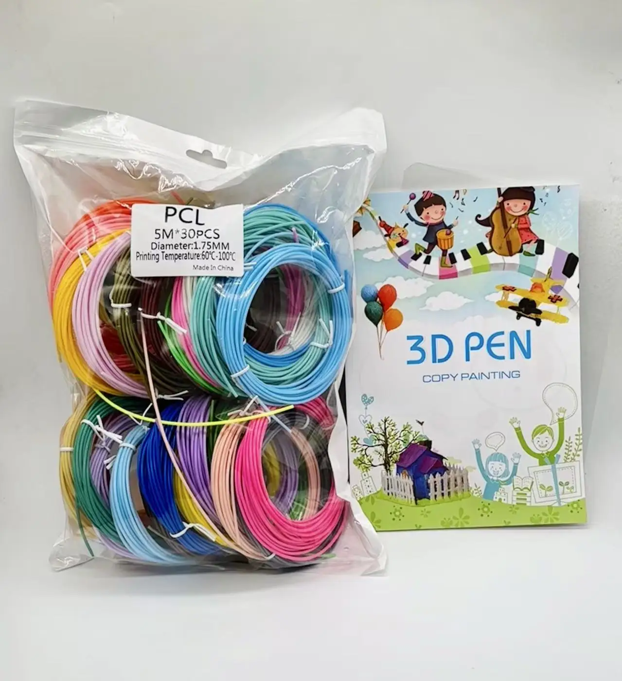 

Низкотемпературная нить-ручка PCL 3D, диаметр 1,75 мм, с копировальной книгой для рисования, принадлежности для творческого рисования, Рождество и Новый год