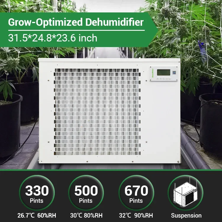 Hot Selling ETL Listed 330 Pints Grow Room Greenhouse Air Dryer Commercial Dehumidifier