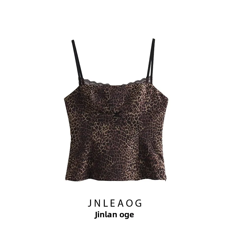 Faionable Bla Satin Strap Vest JNLEAOG Women's Clothing Autumn New Sle 306732 800 French Sle Polyester ort Length