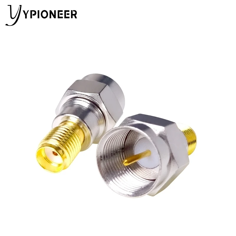 YPioneer C20124-127 النحاس النقي F نوع الذكور الإناث إلى SMA الذكور موصل سالب RF محوري اقناع محول مطلية بالذهب