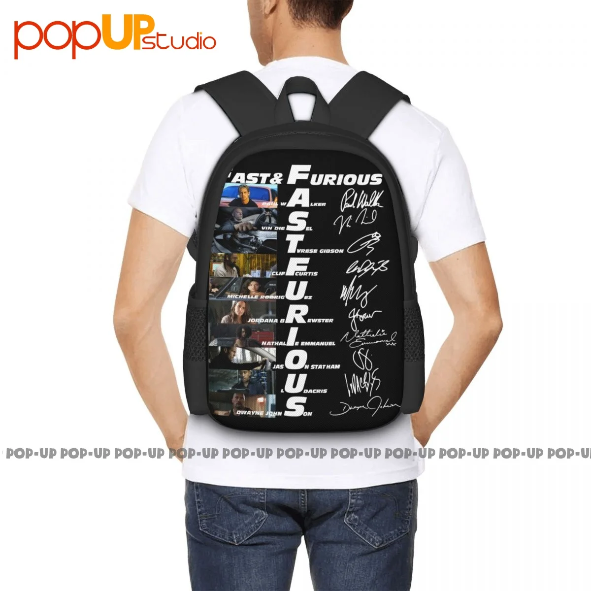 Fast And Furious Backpack Large Capacity Vintage Schoolbag Eco Friendly Multi-function