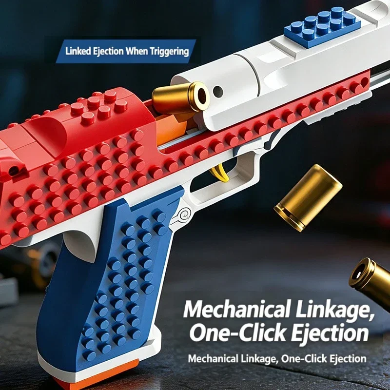 Mechanical Shell‑Ejecting Diy Building Block Toy Assembly Model Set For Boys Holiday Gift And Hobby Showcase Usage