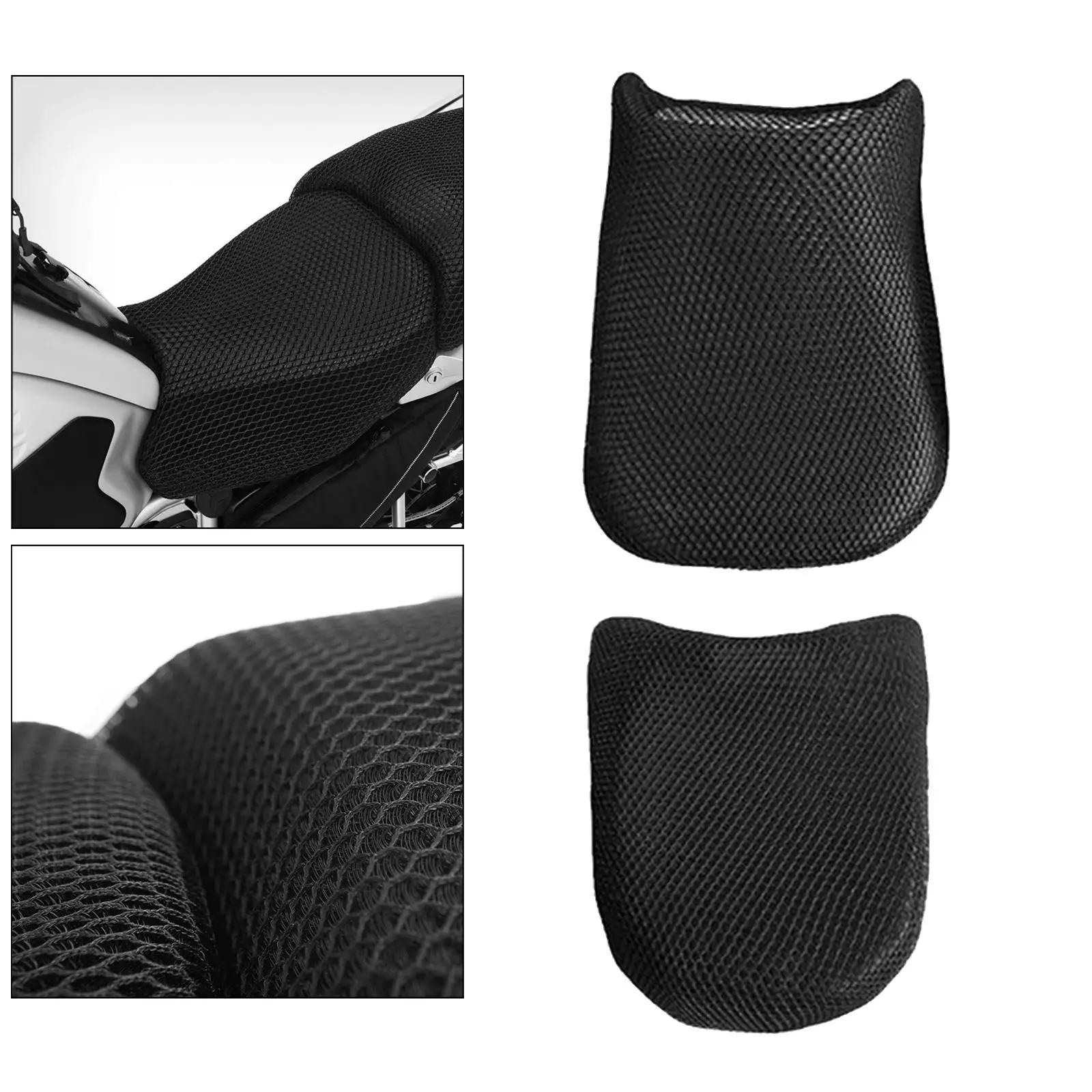 

Mesh Air Cushion Seat Cover Pressure Relief Motorcycle Seat Pad Breathable Shock Absorption for All Terrain Vehicle