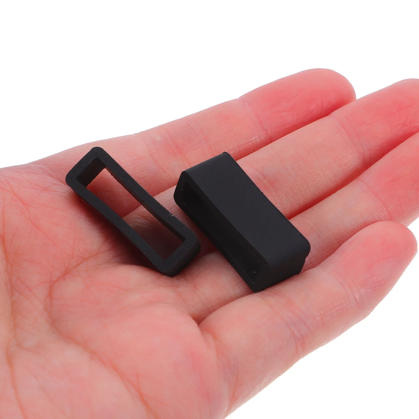 10 pçs 22mm preto silicone pulseira de relógio loop substituição bandas suportes premium resistente ao desgaste caber a maioria dos relógios banda anel