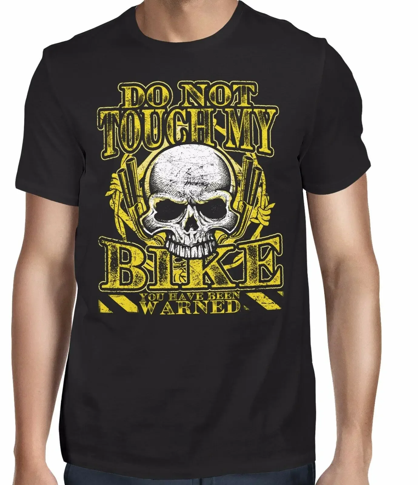 Do Not Touch My Bikes You Have Been Warned Funny Cyclist Joke Gift T-Shirt 100% Cotton O-Neck Short Sleeve Casual Mens T-shirt