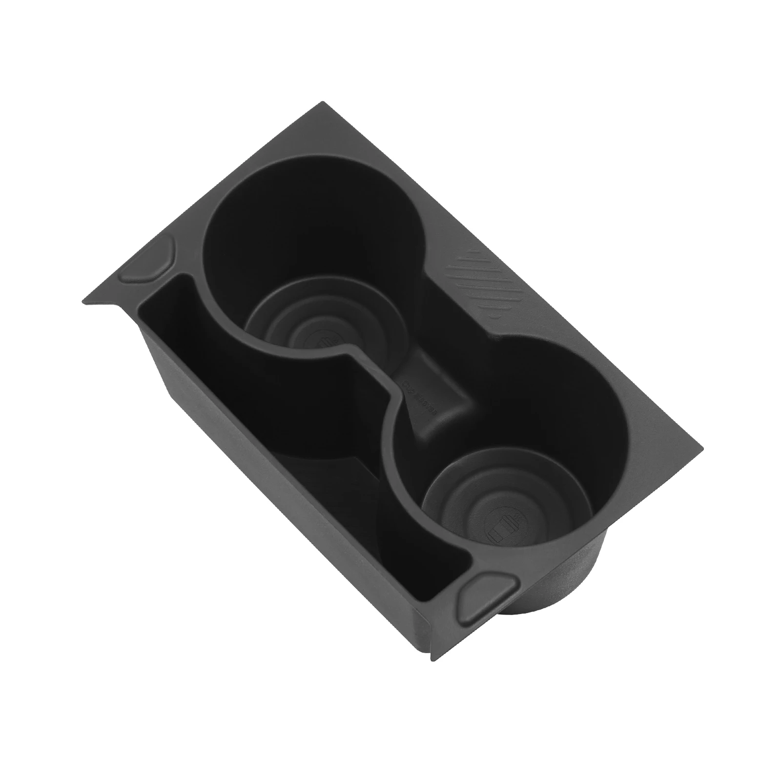Smabee for Kia EV3 EV4 2024-2026 Center Console Water Cup Holder Shock-Absorbing Storage Tray TPE Car Interior Accessories Black