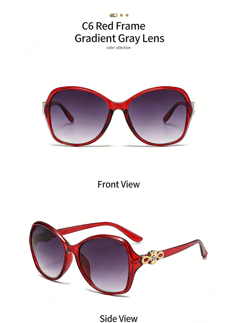 Neue grenzüberschreitende High-End-Sonnenbrille mit großem Rahmen zum Abnehmen im koreanischen Stil, trendige und modische Instagram-Sonnenbrille mit Sonnenschutz 2610 – Detail 15