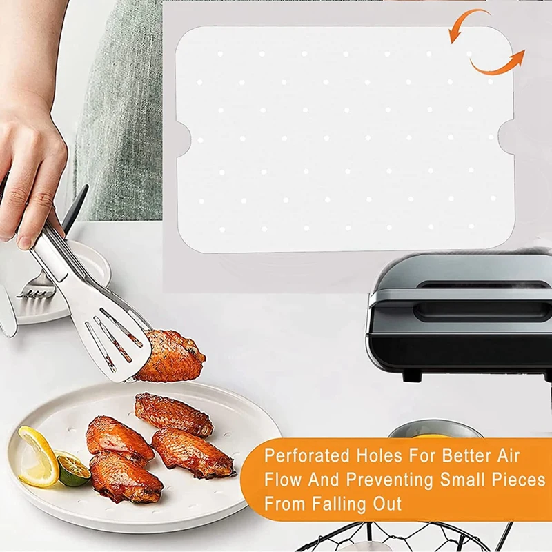 150 Pcs Air Fryer Parchment Paper Liners, Air Fryer Liners Square for Ninja Foodi FG551 Smart XL 6-In-1 Indoor Grill