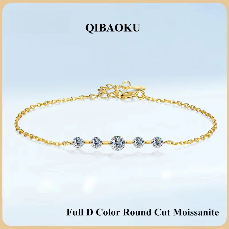 FCGJHW 2/2.5/3mm D Color Moissanite Diamond Link Bracelet for Woman GRA S925 Silver Plated 18k Adjustable Chain Bracelets 2026