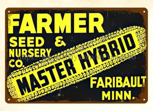 panel inspirational wall art Master Hybrid Seed Corn Faribault MN metal tin sign sign