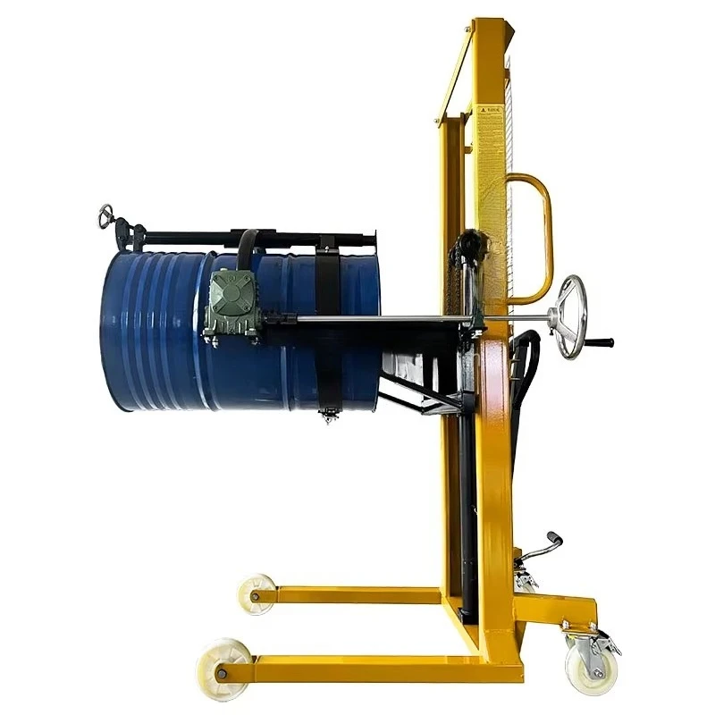 

450Kg 1.5m Manual Drum Hoist Oil Injector E****mical Liquid Pouring Machine Barrel Rotating Equipment Metal Container Bracket
