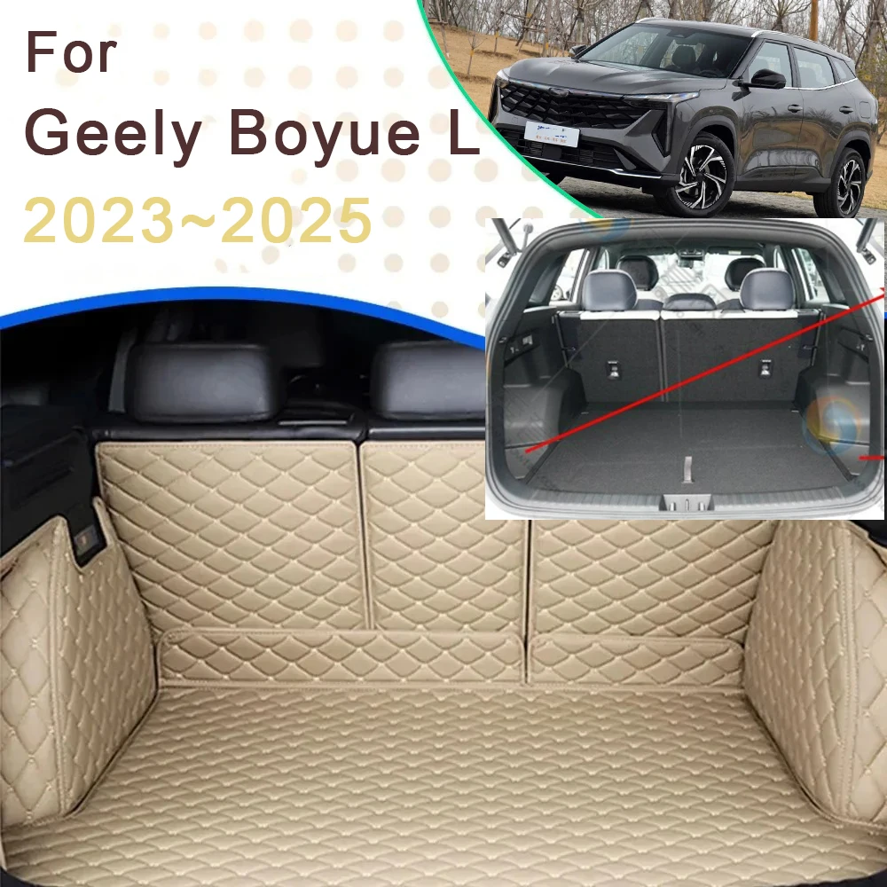 

Auto Full Coverage Trunk Mat For Geely Boyue L FX11 2023 2024 2025 5seat Car Boot Cover Pad Cargo Interior Protector Accessories