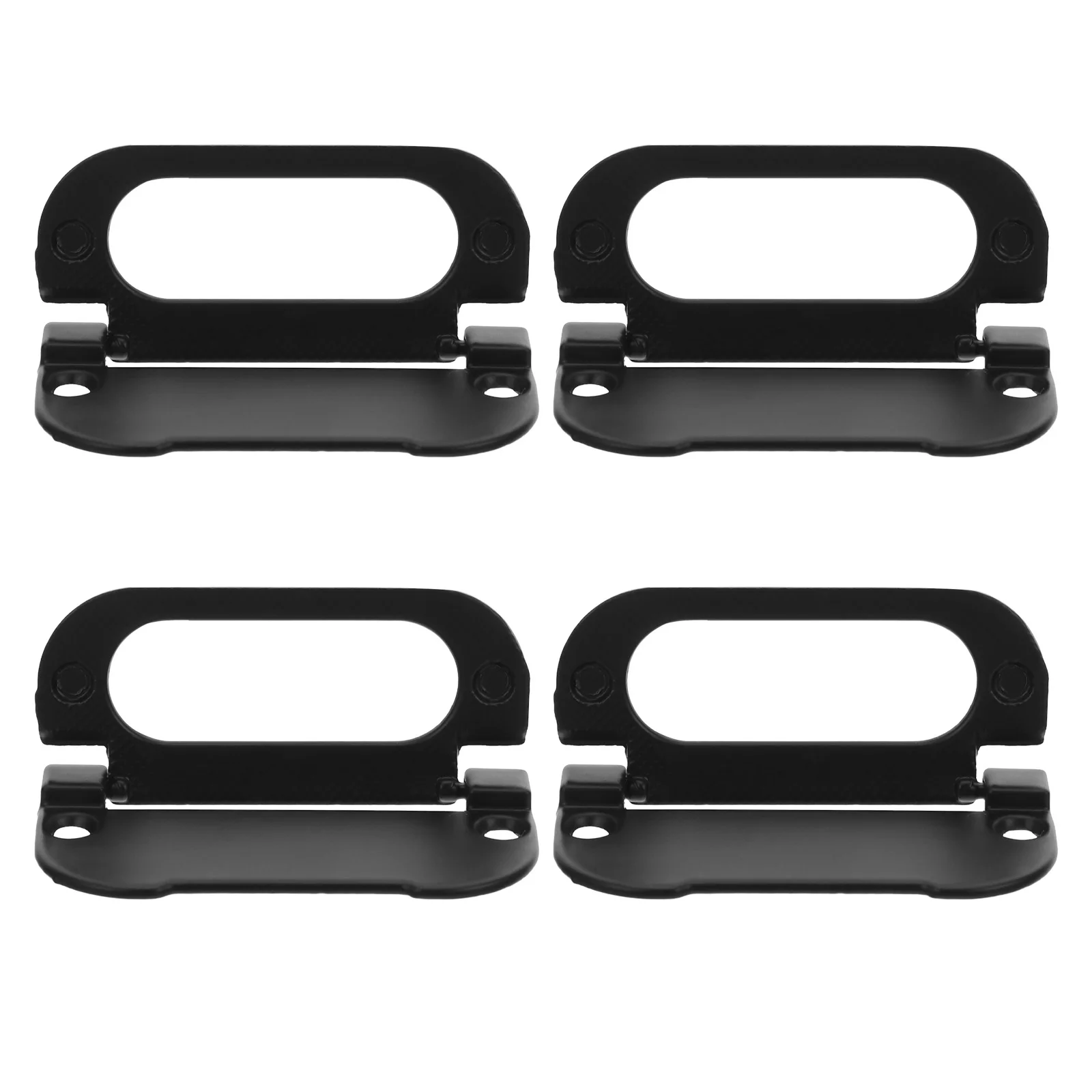 

4pcs Black Aluminum Alloy Cabinet Knobs Invisible Modern Handle For Kitchen Drawer Flush Pull Handles Durable Solid Thick Design