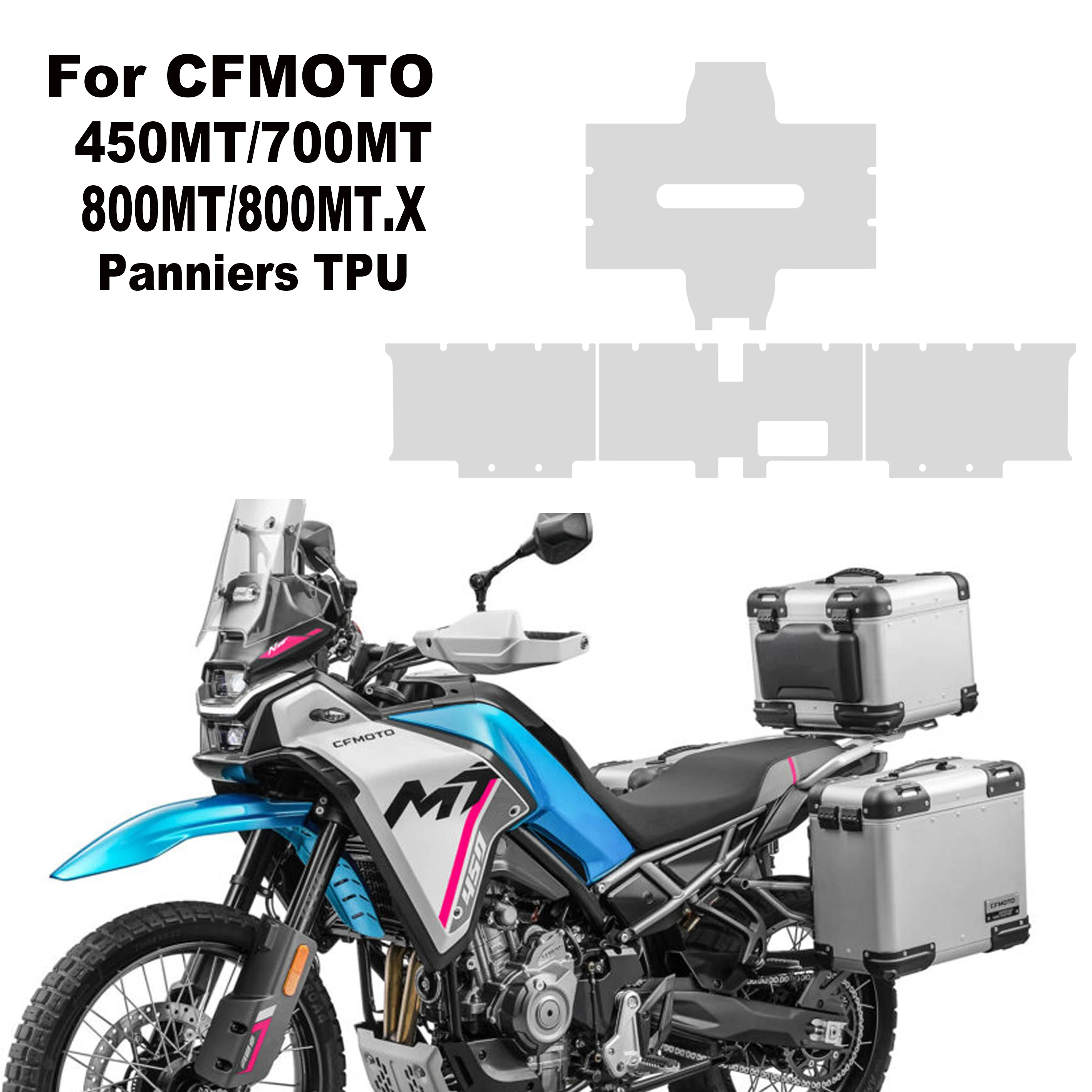 

ТПУ для CFMOTO 700 MT PPF 800 MT 800 MT-X 450 MT Краска Защитная пленка Корзины ТПУ против царапин Багажная защитная пленка P