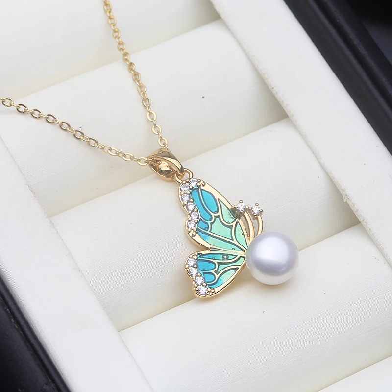 

Wholesale Real Freshwater black Pearl Pendants Woman,Natural Pearl Pendant 925 Silver Wife Mother Birthday Gift White Black