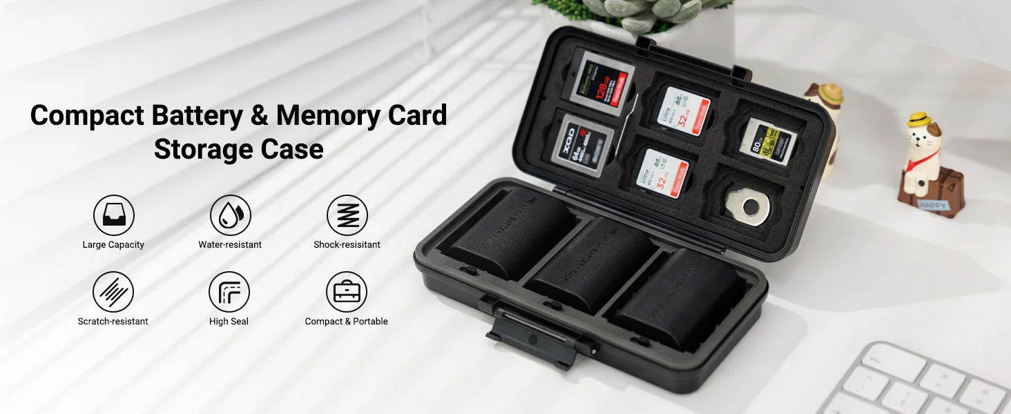 JJC Thin Micro SD-Kartenhalter SD-Kartenetui Brieftasche Kreditkartengröße für SD Micro SD TF-Karten Hartschale Kamera Fotozubehör – Detail 1