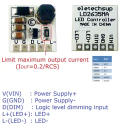 LD2635MA Mini Dc 5-27V 350Ma Step-Down Hb Led Driver Module Adjustable Pwm Controller Dc-Dc Buck Constant Current Converter