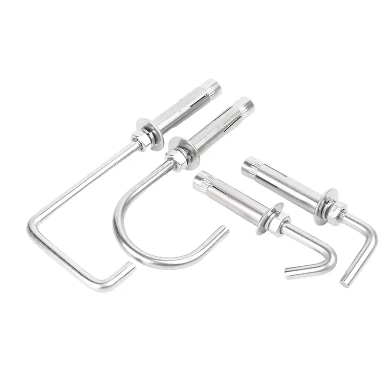 M6 M8 M10 M12 304 Stainless Steel Square Hook/Straight Hook/Round Hook Wall Anchor Bolts Expansion Anchor Hooks Expansion Screw