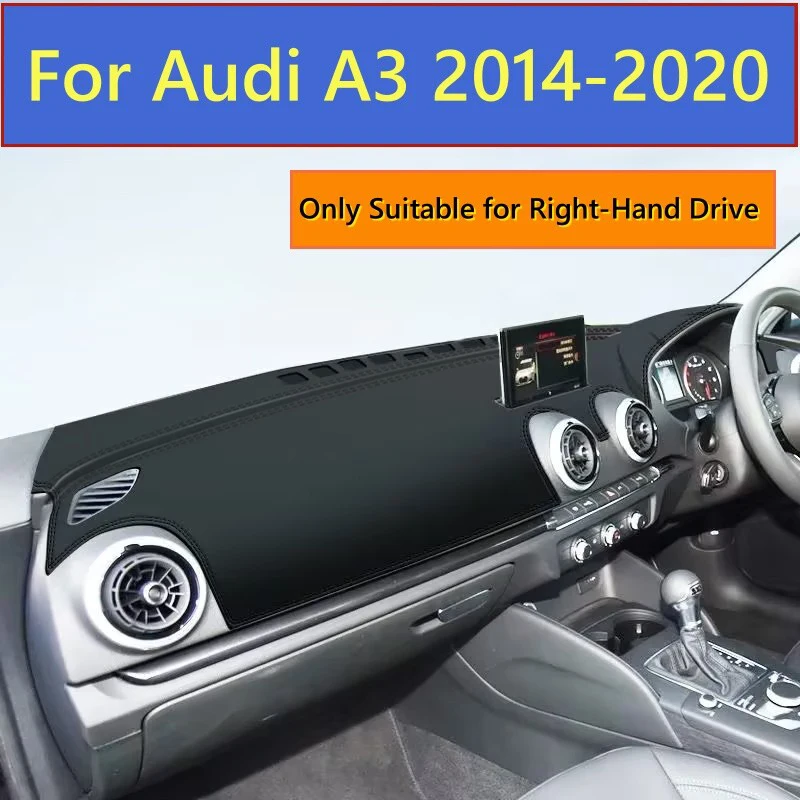 

RHD Black Leather Dashboard Cover Dash Protector Pad Mat For Audi A3 2014-2020
