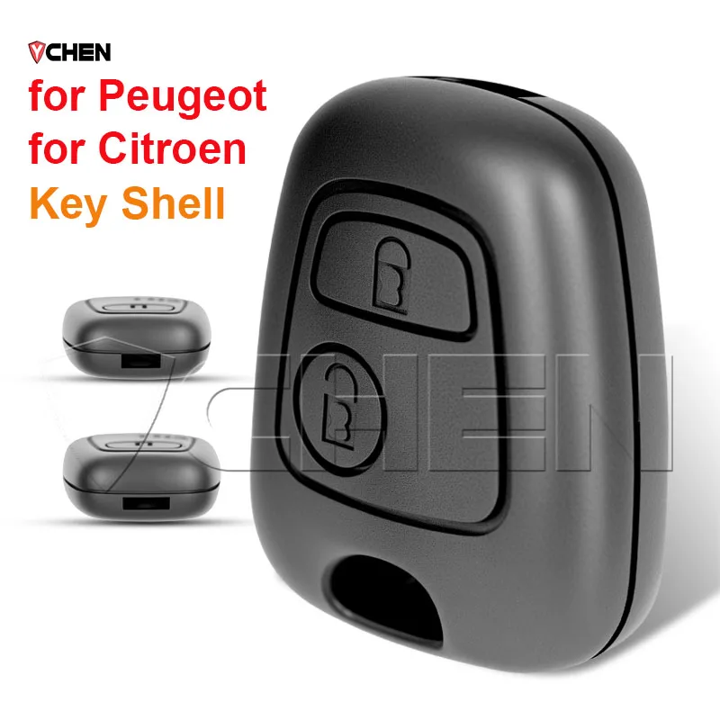 

Чехол для автомобильного брелока для Peugeot 206 207 307 408 607 для Citroen C1 C2 C3 C4 Xsara Picasso, 2 кнопки, крышка корпуса, пульт дистанционного управления