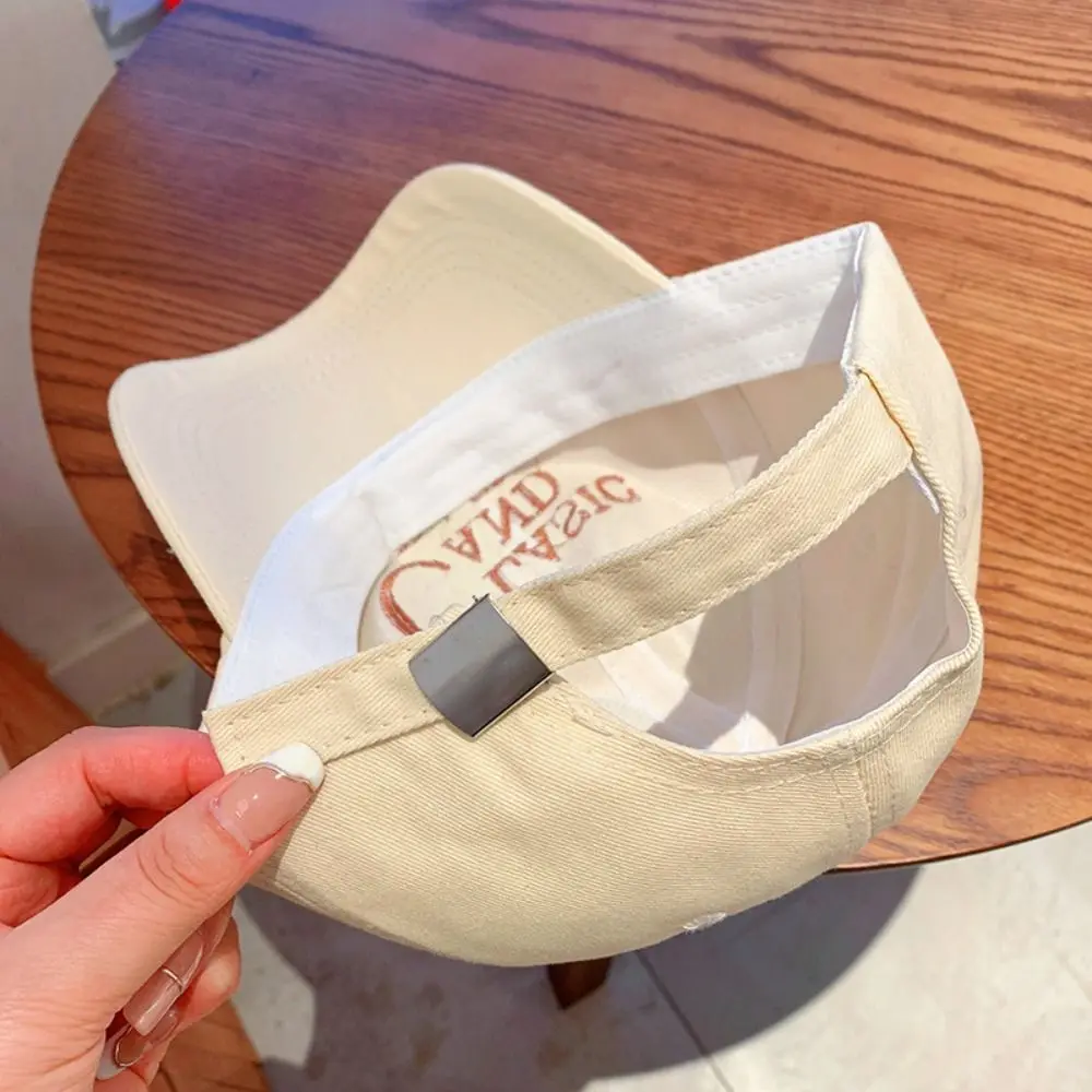 Fashion Adjustable Baseball Cap Coffee Brown Wide Brim Duckbill Cap Breathable Summer Hat