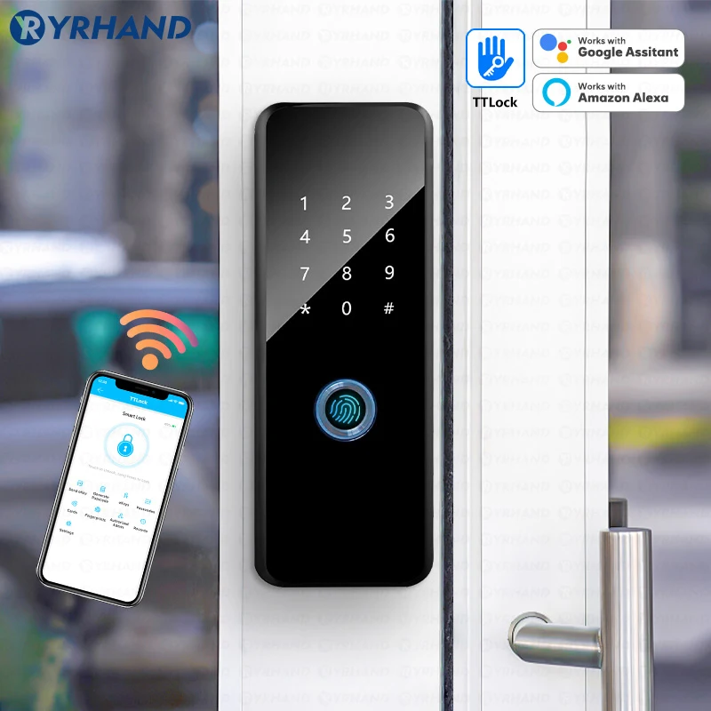 Ttlock App Fechadura Eletronico Digitale Waterdichte Dubbelzijdige Vingerafdruk Intelligent Met Aleax Google Home Smart Deurslot
