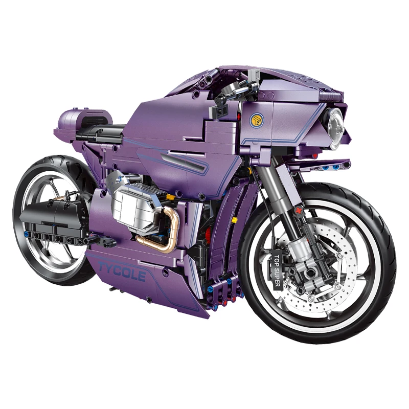 Em estoque ideia moc técnico 1:5 blocos de construção da motocicleta modelo carro esportivo tijolos montagem brinquedos para crianças presente aniversário