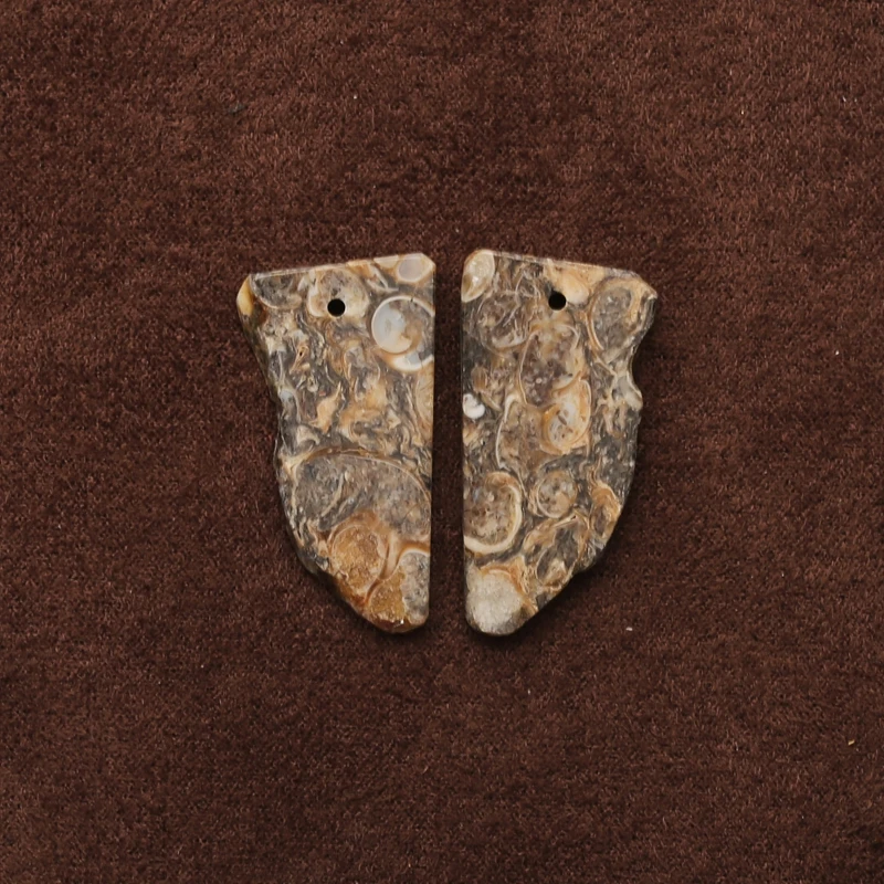 

Natural Turitella Agate Nugget Beads Polished Jewelry Making Supplies Earring Nugget 13x26x3mm 3.7g